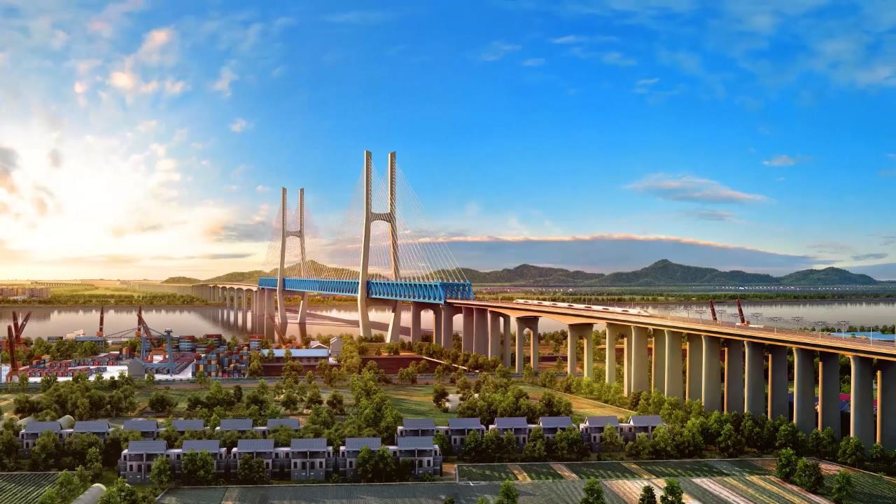 杭绍台铁路重点控制性工程椒江特大桥成功合龙